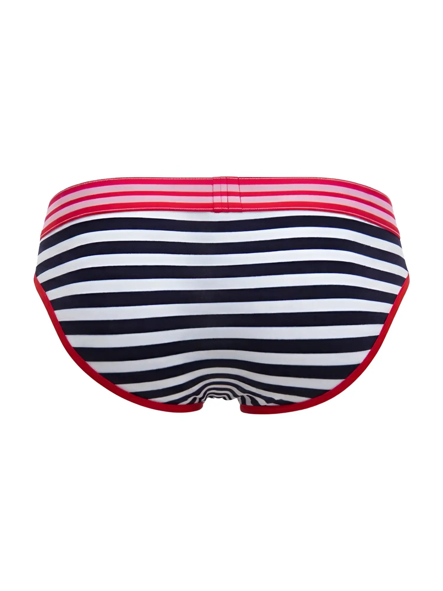 Navy and white striped JOR 2335 Santorini briefs with red trim featuring comfortable fabric for everyday wear