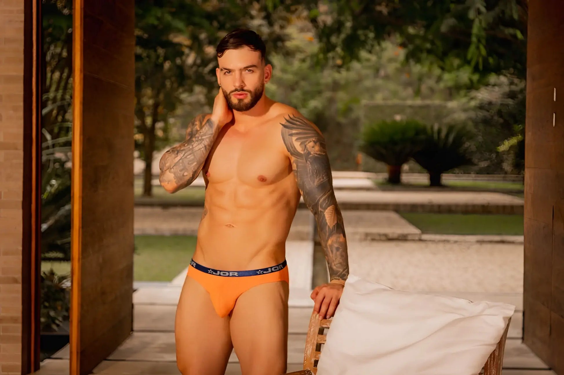 Orange jor 2346 cannes bikini briefs in vibrant orange made of soft breathable fabric for comfortable daily wear