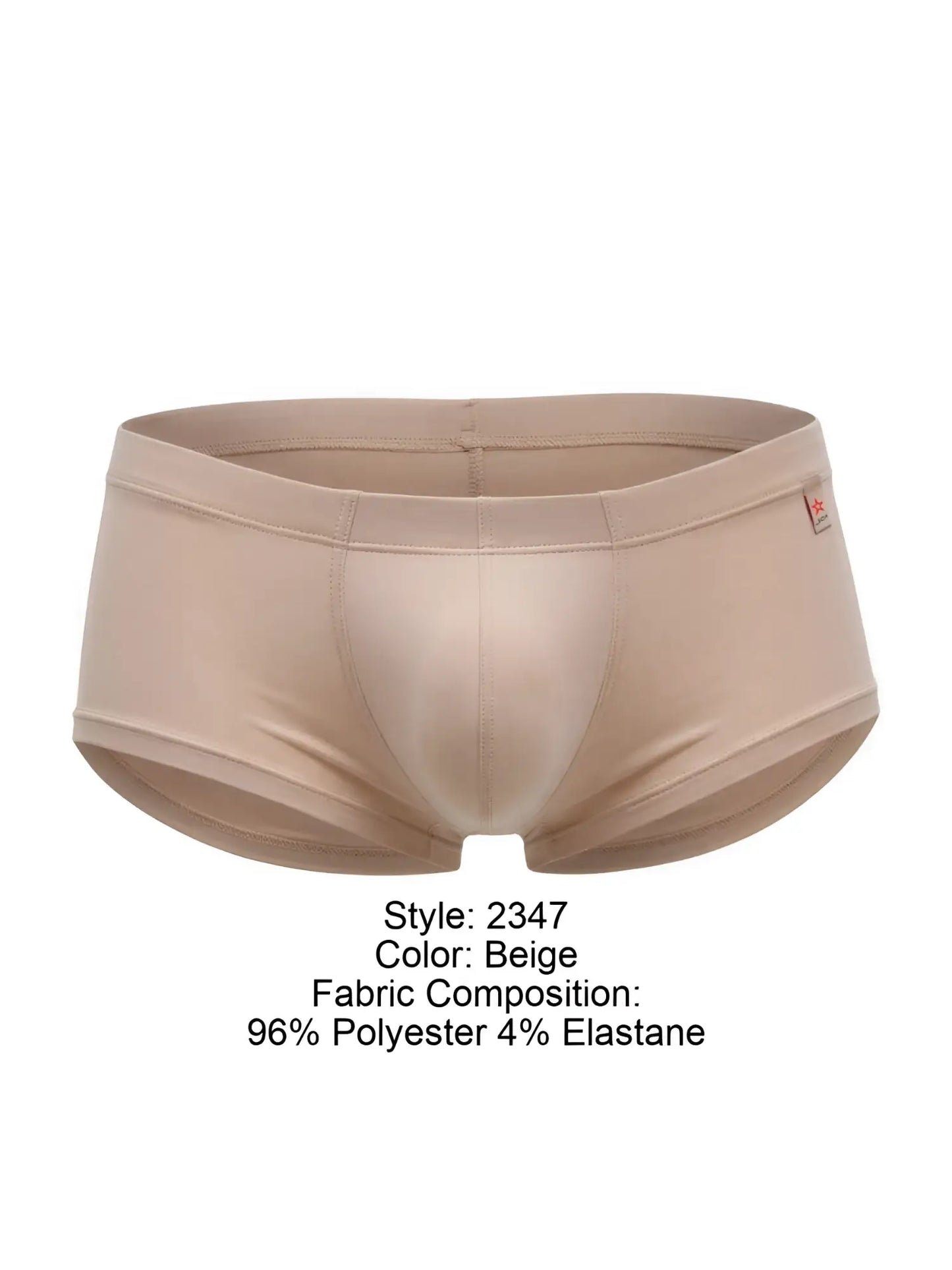 Beige jor 2347 invisible trunks men’s briefs made of 96 polyester 4 elastane with smooth form-fitting design
