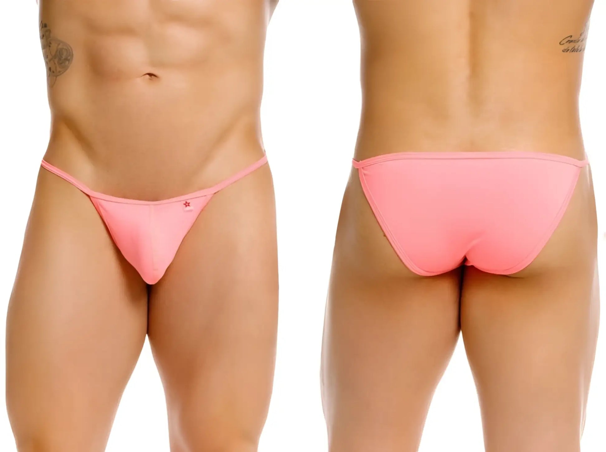 Pink thong bikini jor 2358 axel in candy color with a small front logo made from comfortable fabric