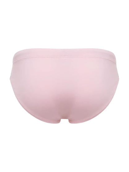 Soft pink jor 2384 wind swim briefs with seamless smooth fabric finish designed for comfortable swimwear use