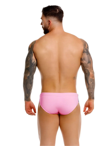 Pink jor 2384 wind swim briefs made of lightweight fabric designed for comfortable swimwear use