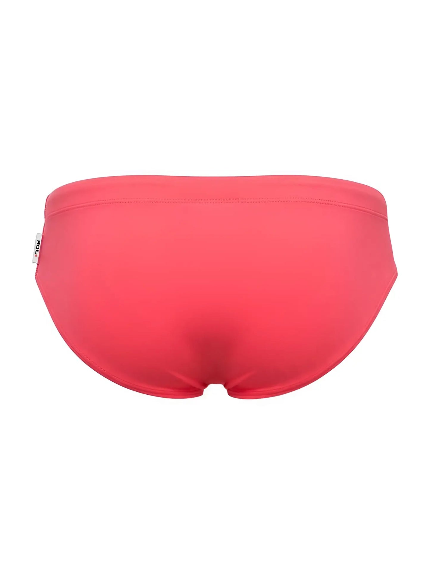 Jor 2387 travel swim briefs in vibrant coral color with smooth stretchy fabric and classic design