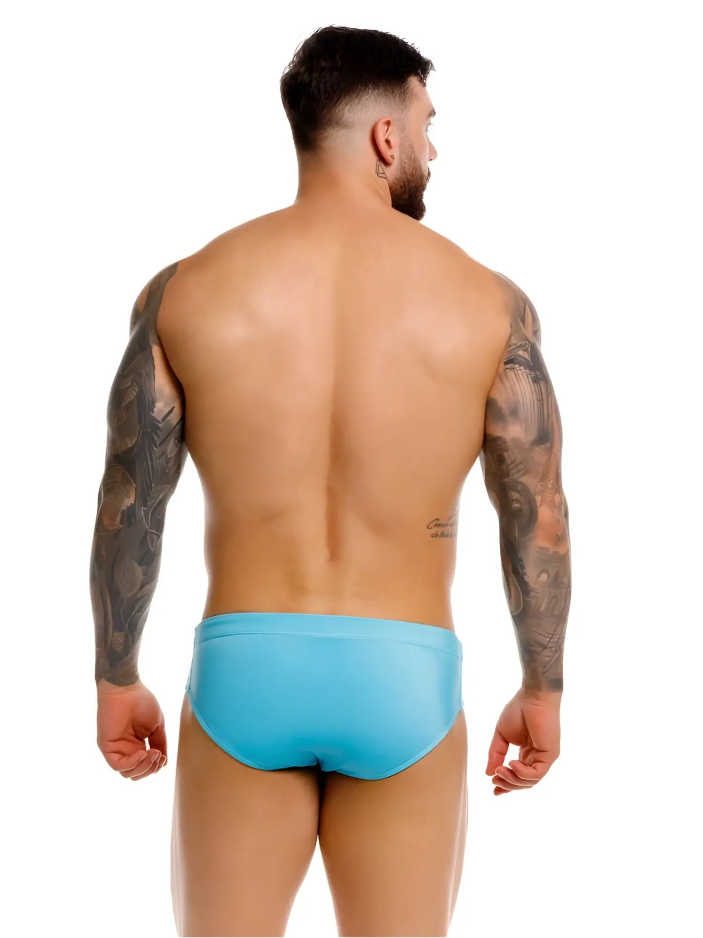 Bright blue jor 2387 travel swim briefs in turquoise with a smooth, form-fitting design for comfortable swimming
