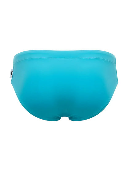 Jor 2387 travel swim briefs in turquoise feature sleek solid design with smooth stretchy fabric and subtle waistband seam