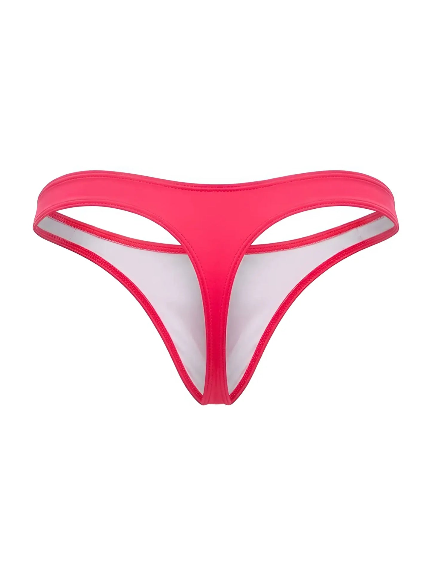 Bright pink jor 2389 travel swim thong with white inner lining and seamless thin construction for comfortable wear