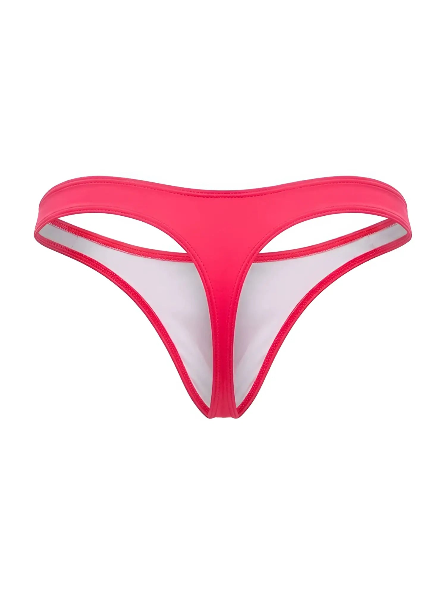 Bright pink jor 2389 travel swim thong with white inner lining and seamless thin construction for comfortable wear