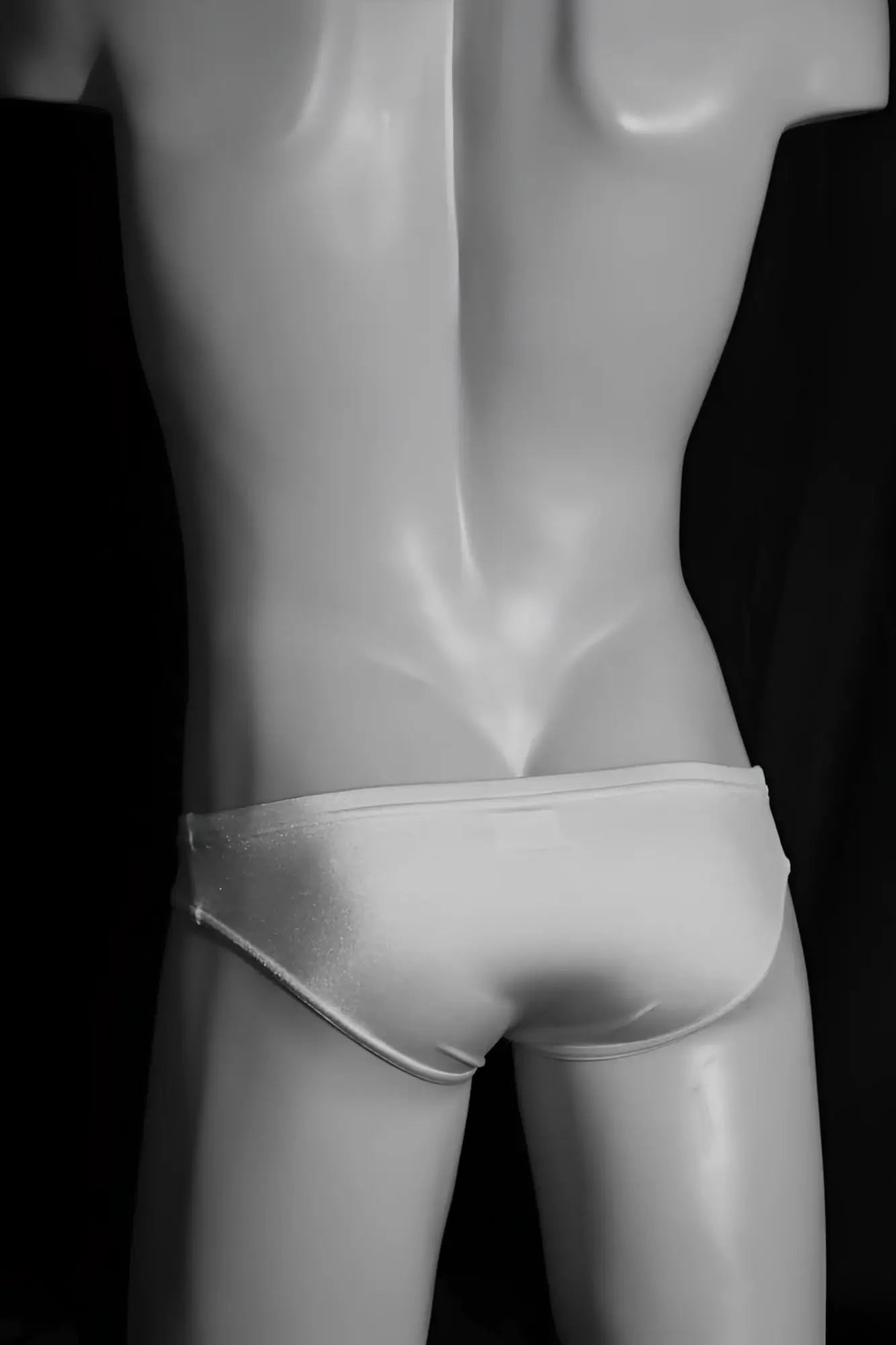 Silver metallic briefs displayed on a mannequin for jp-beach classic mini lycra bikini swimwear lilac size xl product