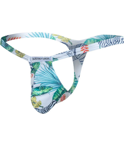 Justin + Simon XSJBU02 Men's Bulge Thong Wild Prints