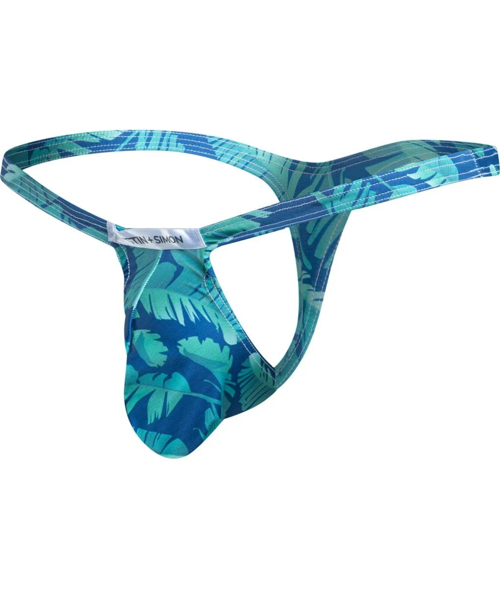 Justin + Simon XSJBU02 Men's Bulge Thong Wild Prints