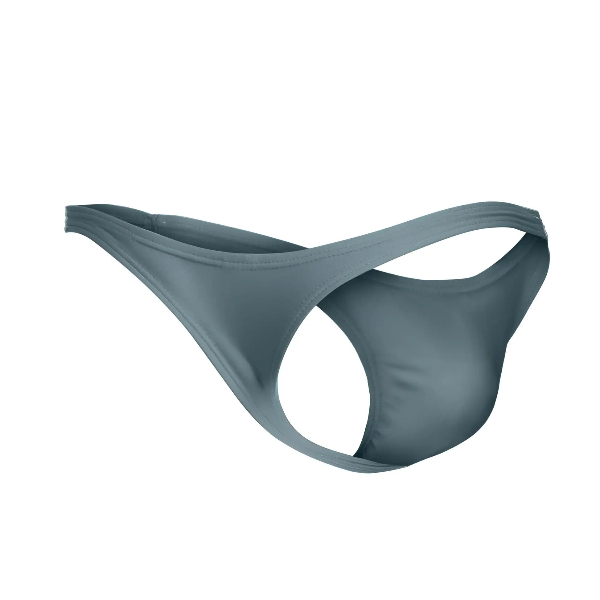 Justin simon xsj03 classic thong in metal green made of smooth stretchy fabric with a sleek minimalist design