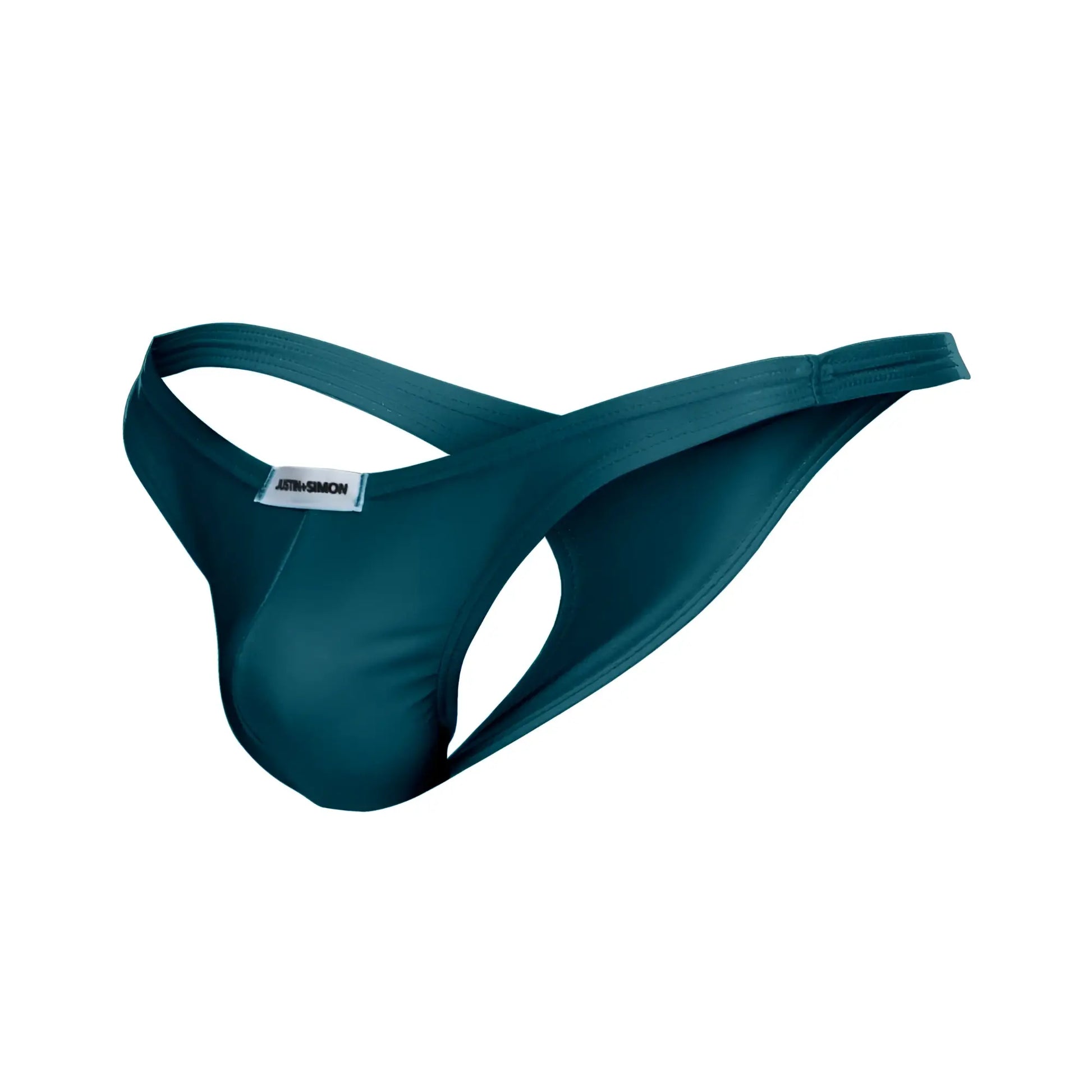 Justin simon xsj03 classic thong in opal green with smooth texture minimalist design and branded label