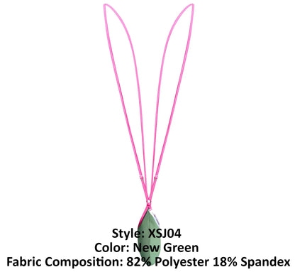 A vibrant pink justin simon xsj04 sling lanyard with three straps and a central green tag for stylish carrying