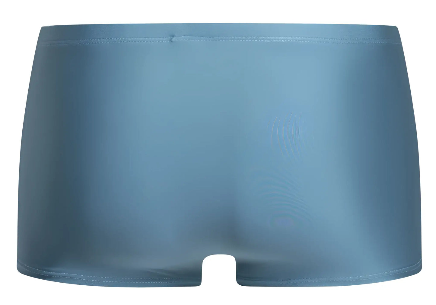 Justin Simon XSJ08 classic boxer brief in solid metal green with smooth satin finish and clean stitching visible front side