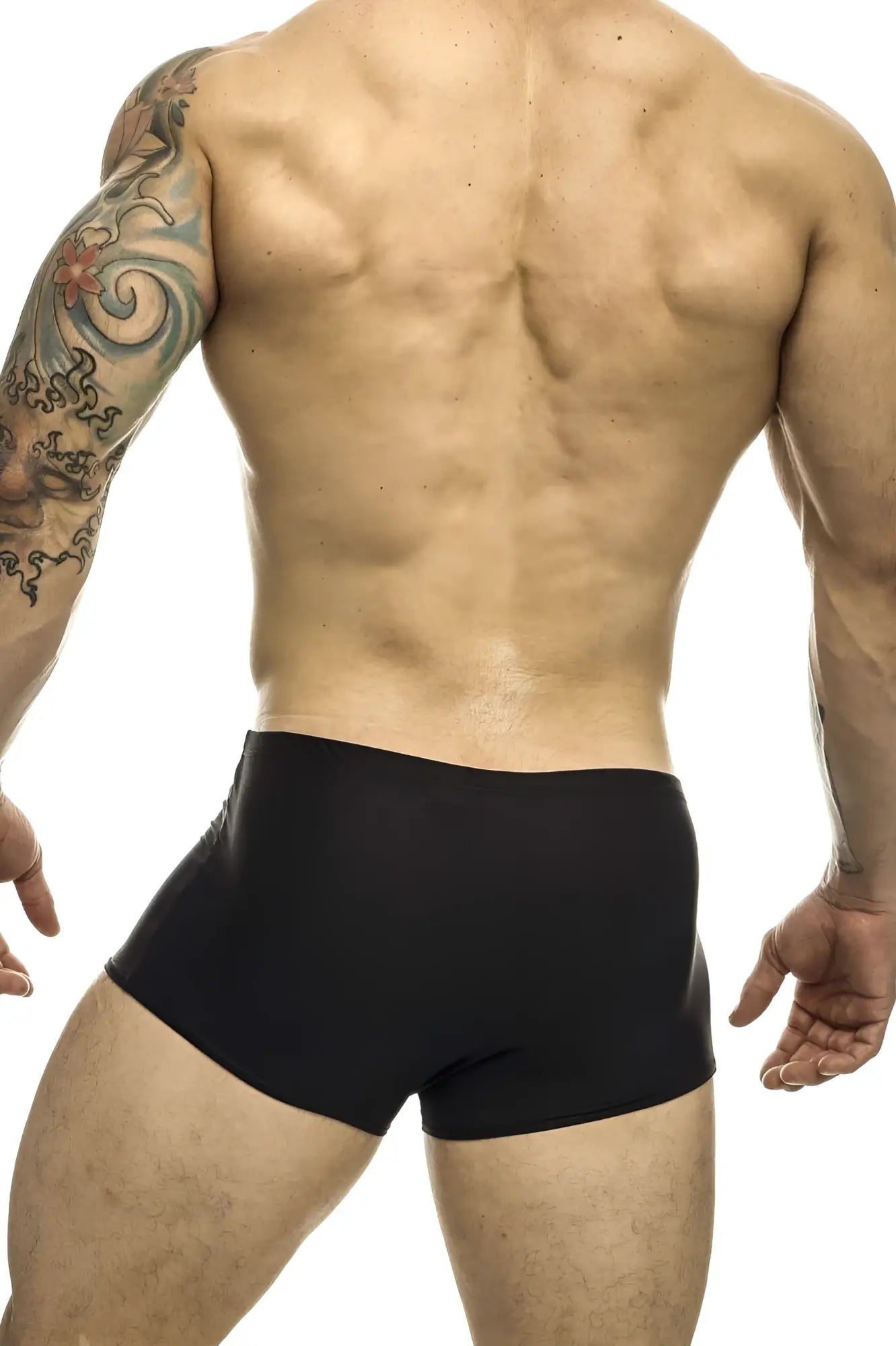 Black athletic briefs justin simon xsj08 classic trunks with smooth form fitting design