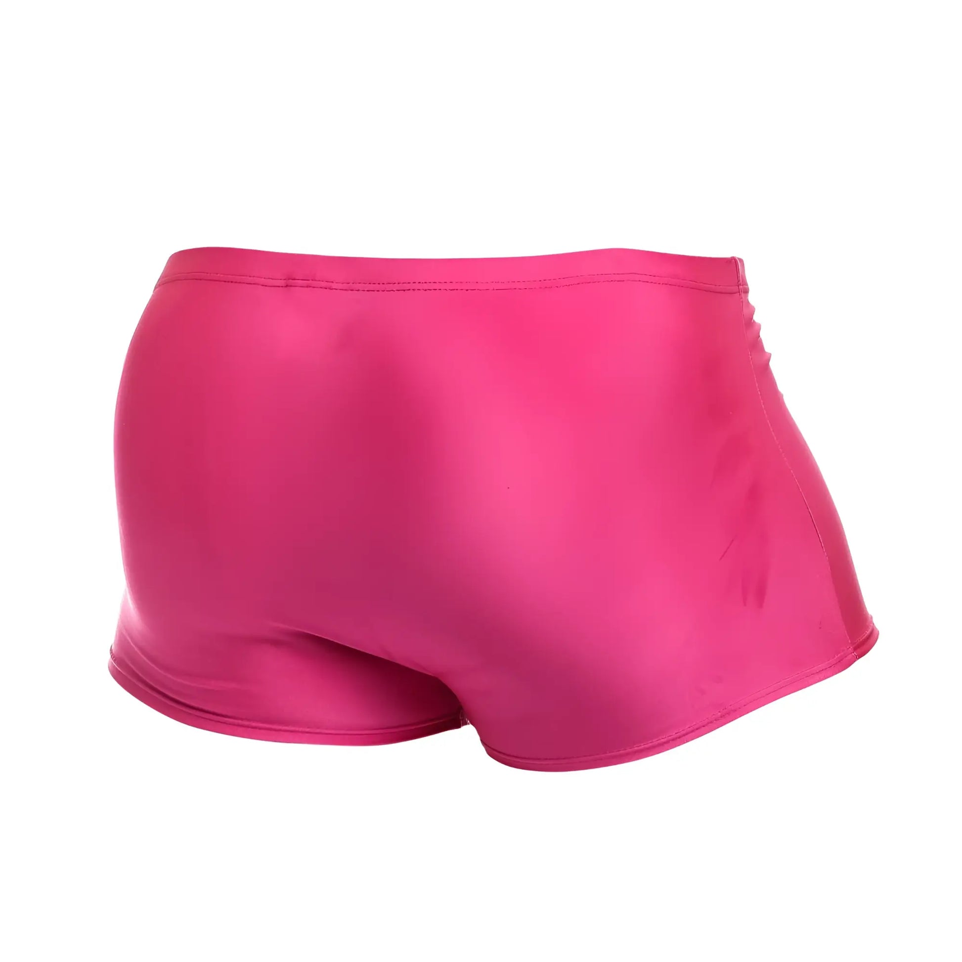 Justin simon xsj08 classic trunks are bright pink shiny satin shorts perfect for stylish swimwear or casual wear