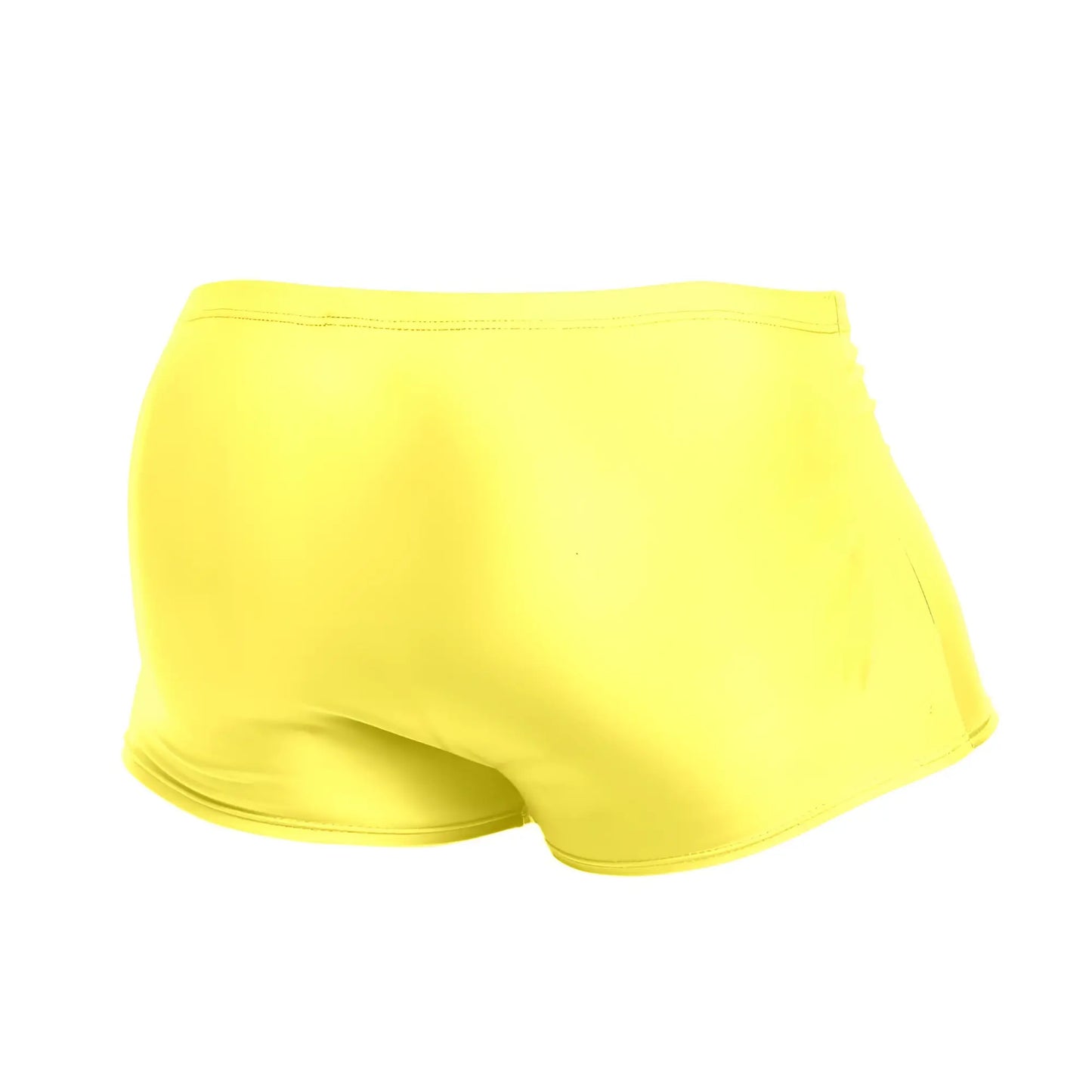 Bright yellow justin simon xsj08 classic trunks with smooth texture and minimalist design swim trunks for swimming