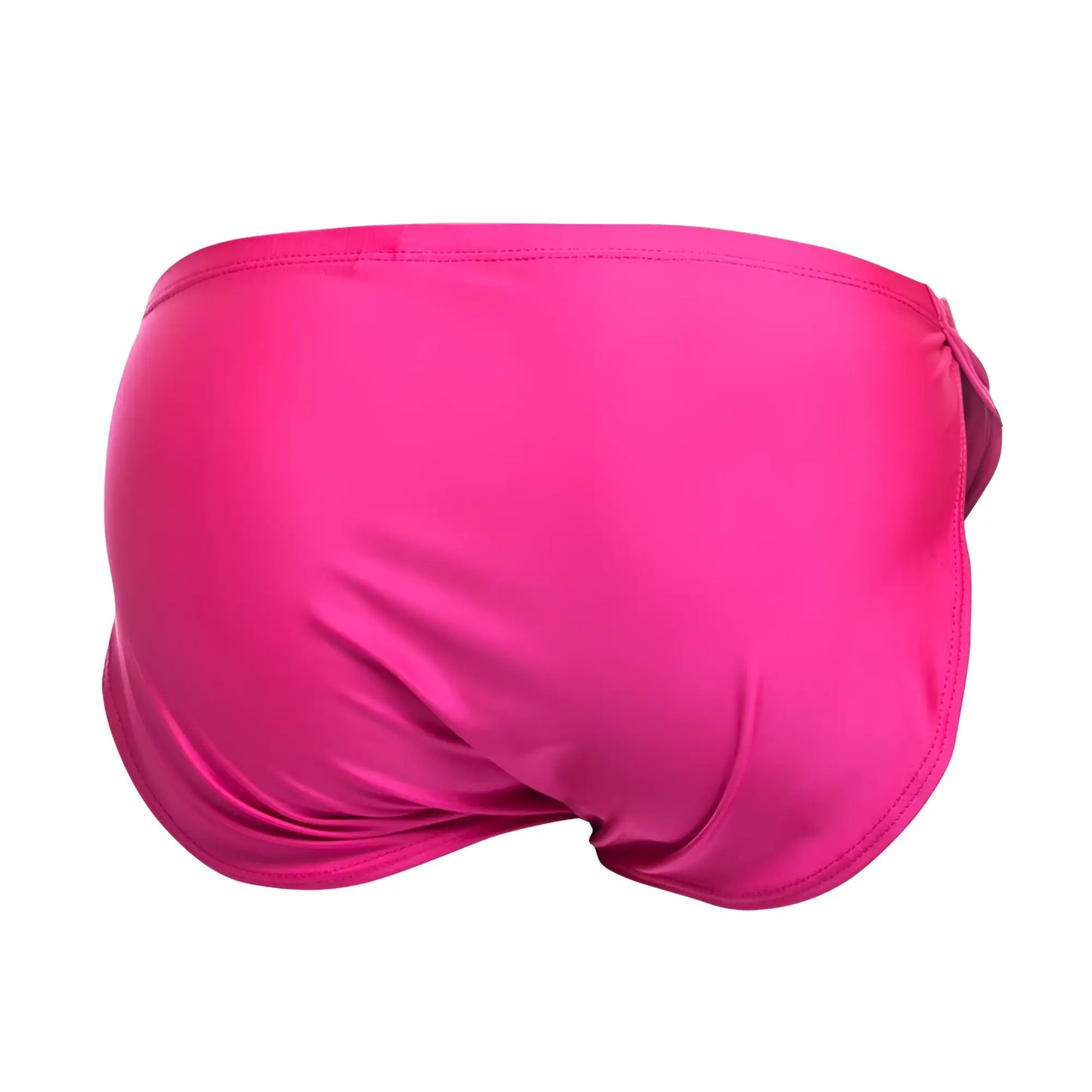 Bright pink hot pink justin simon xsj09 running shorts with smooth shiny fabric ideal for athletic use