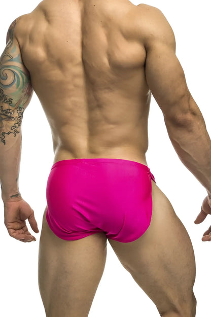 Justin simon xsj09 running shorts in hot pink with a snug, form-fitting design for active use