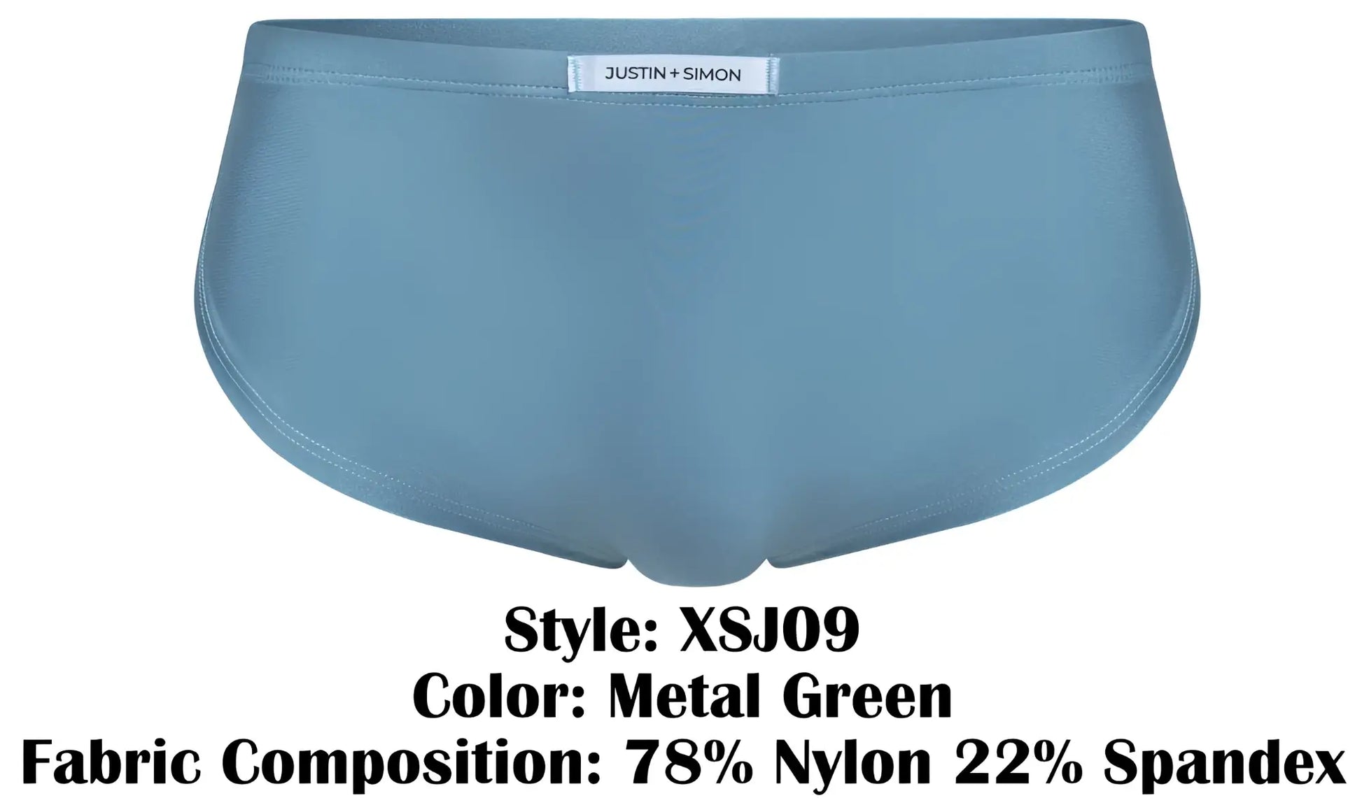 Metal green running shorts by justin + simon style xsj09 featuring breathable fabric and a sleek design