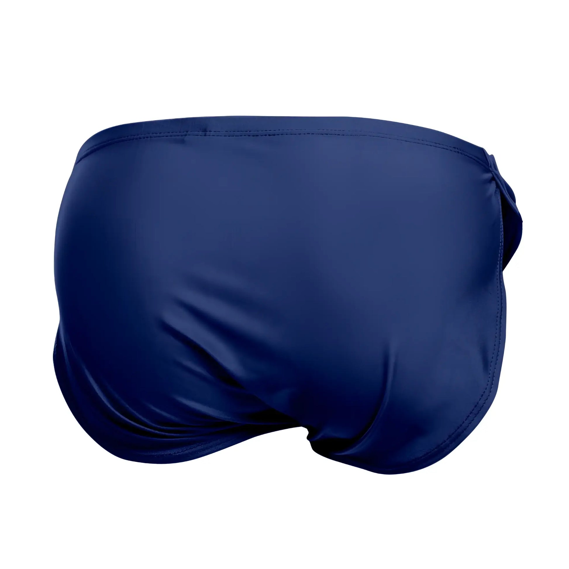 Navy blue justin simon royal blue running shorts with smooth stretchy fabric and side tie closure