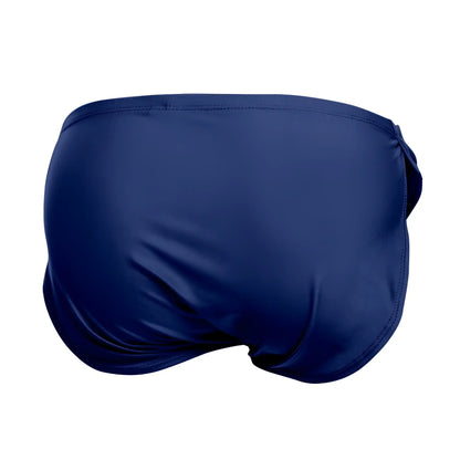 Navy blue justin simon royal blue running shorts with smooth stretchy fabric and side tie closure