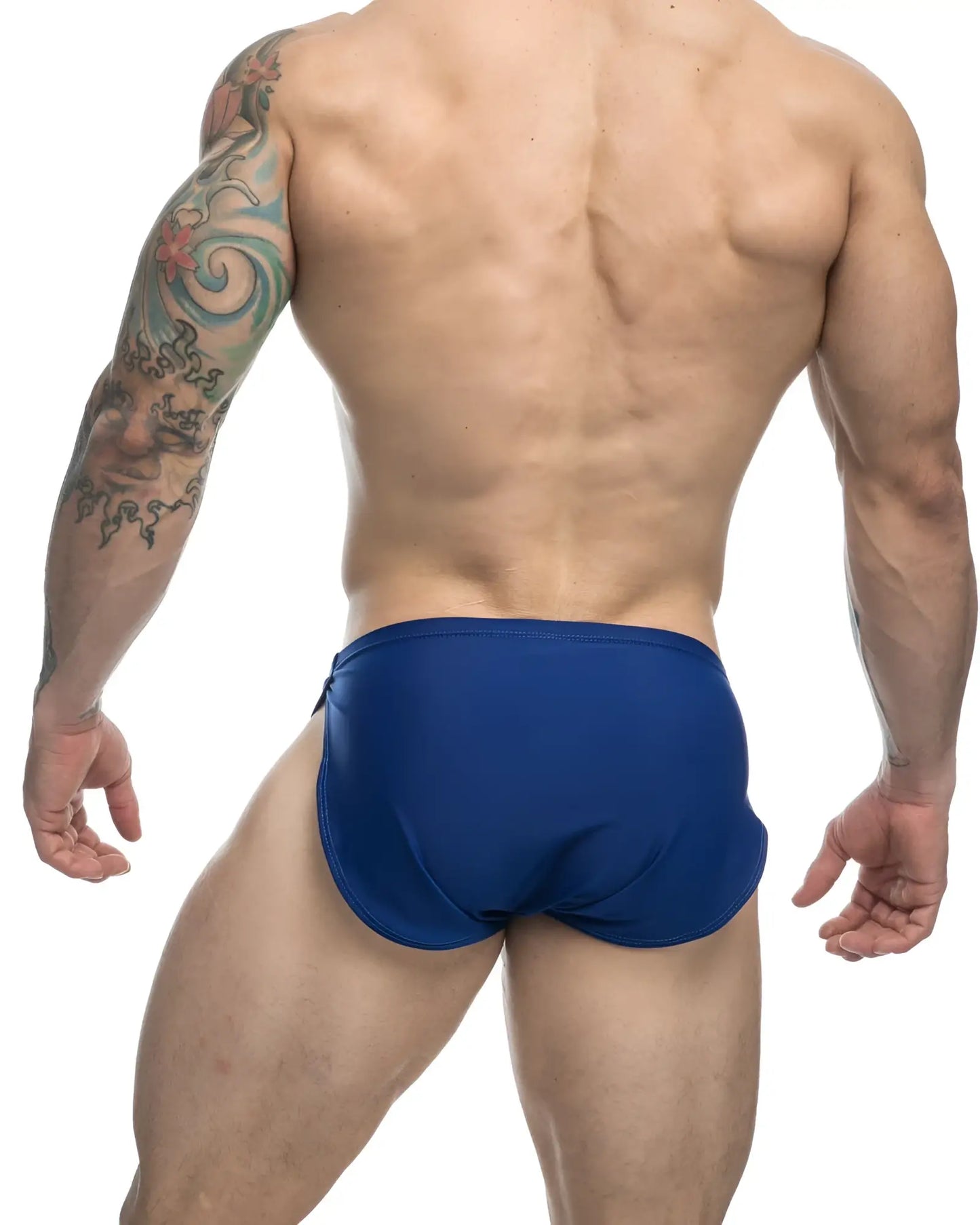 Justin Simon XSJ09 royal blue running shorts made from lightweight breathable fabric for athletic use