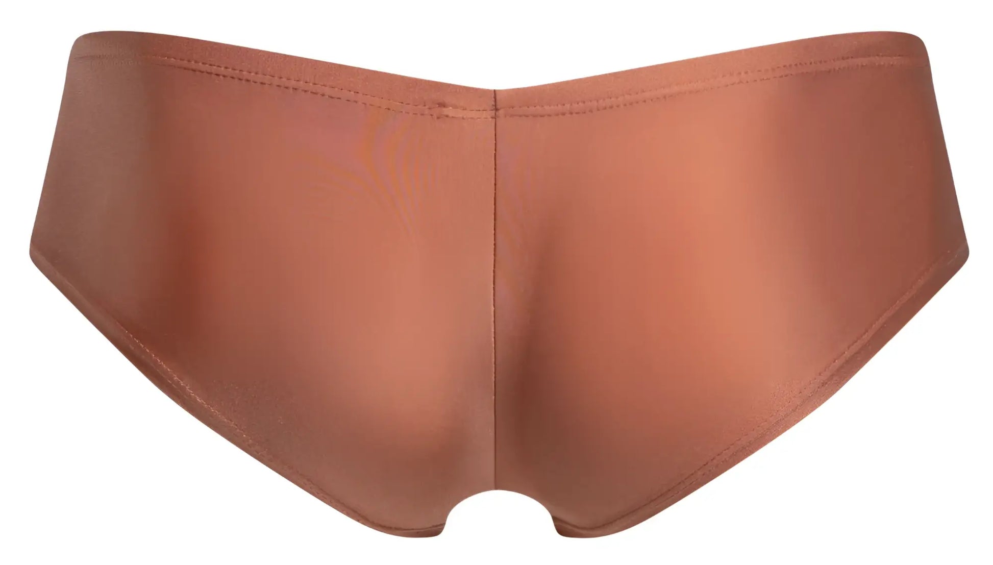 Justin Simon xsj13 cheeky bulge boxer in ochre color with copper-colored satin briefs smooth glossy finish and clean stitching