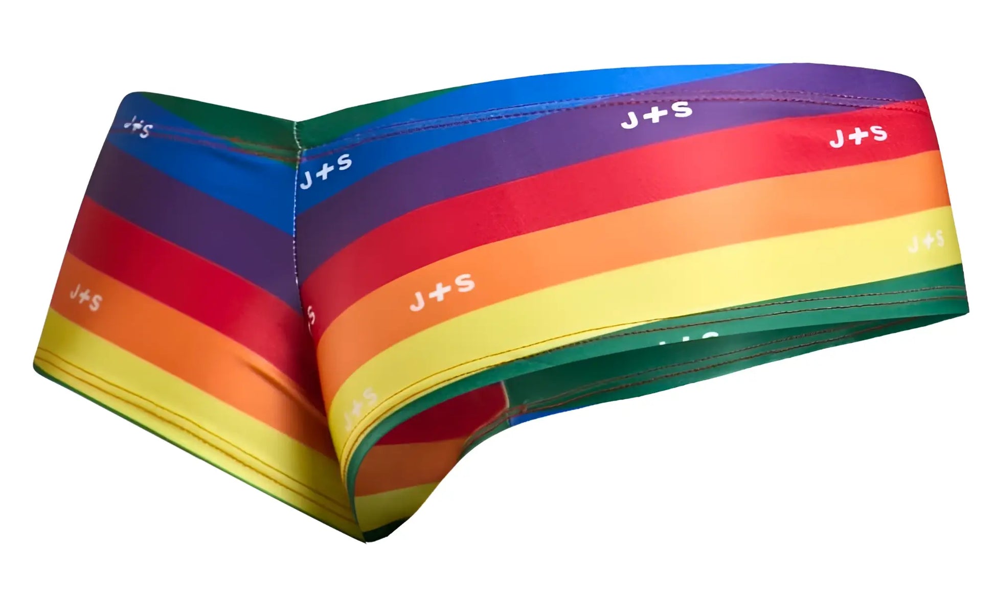Justin simon xsj22 cheek briefs rainbow-striped mens briefs with bold horizontal bands and a snug fit