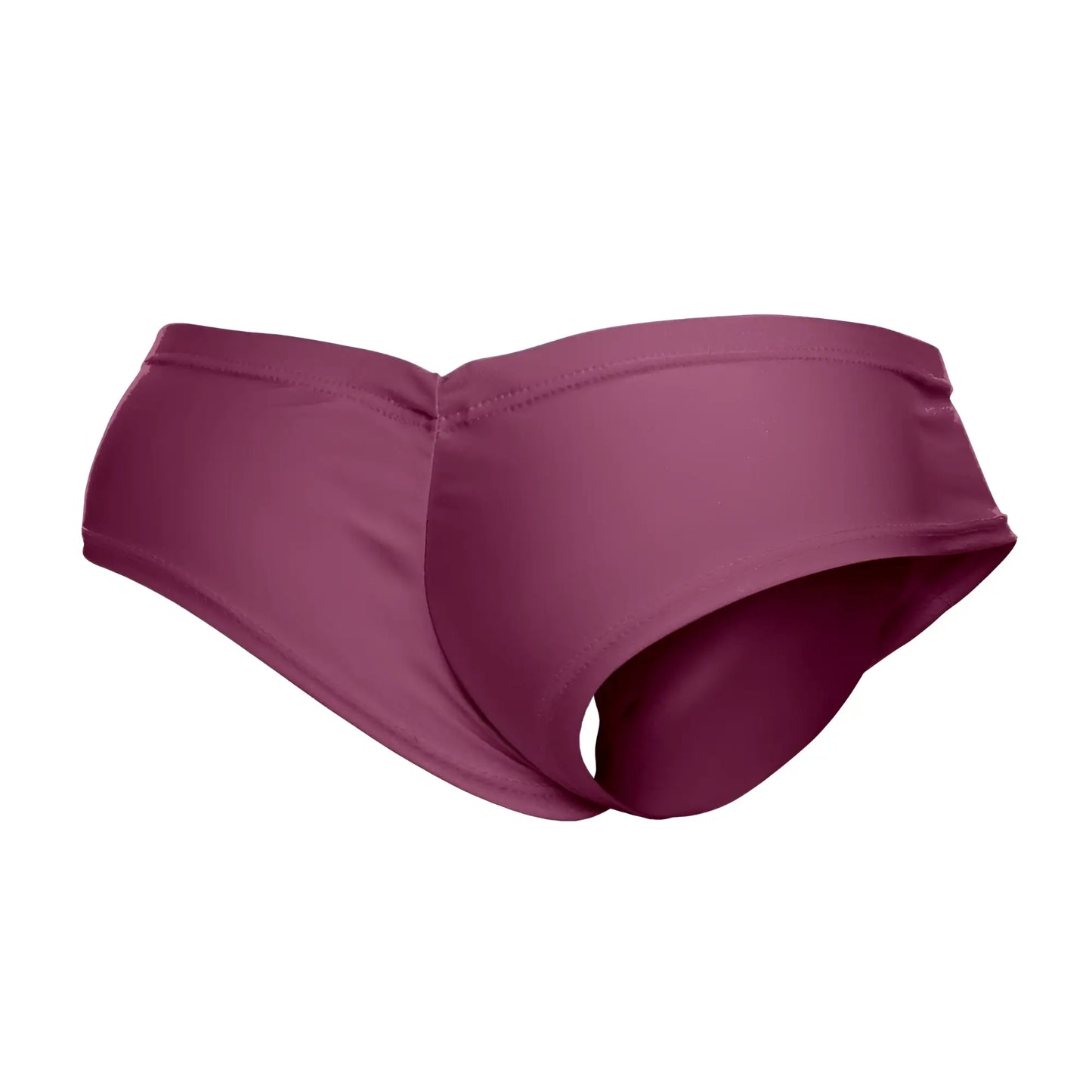 Justin simon xsj22 cheek briefs in wine color with sleek stretchy fabric and tailored fit swim brief design