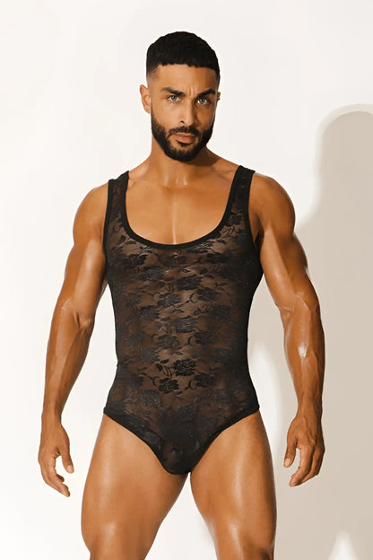 Black floral lace one-piece bodysuit kiss-it-better lace bodysuit featuring sheer delicate fabric and intricate design