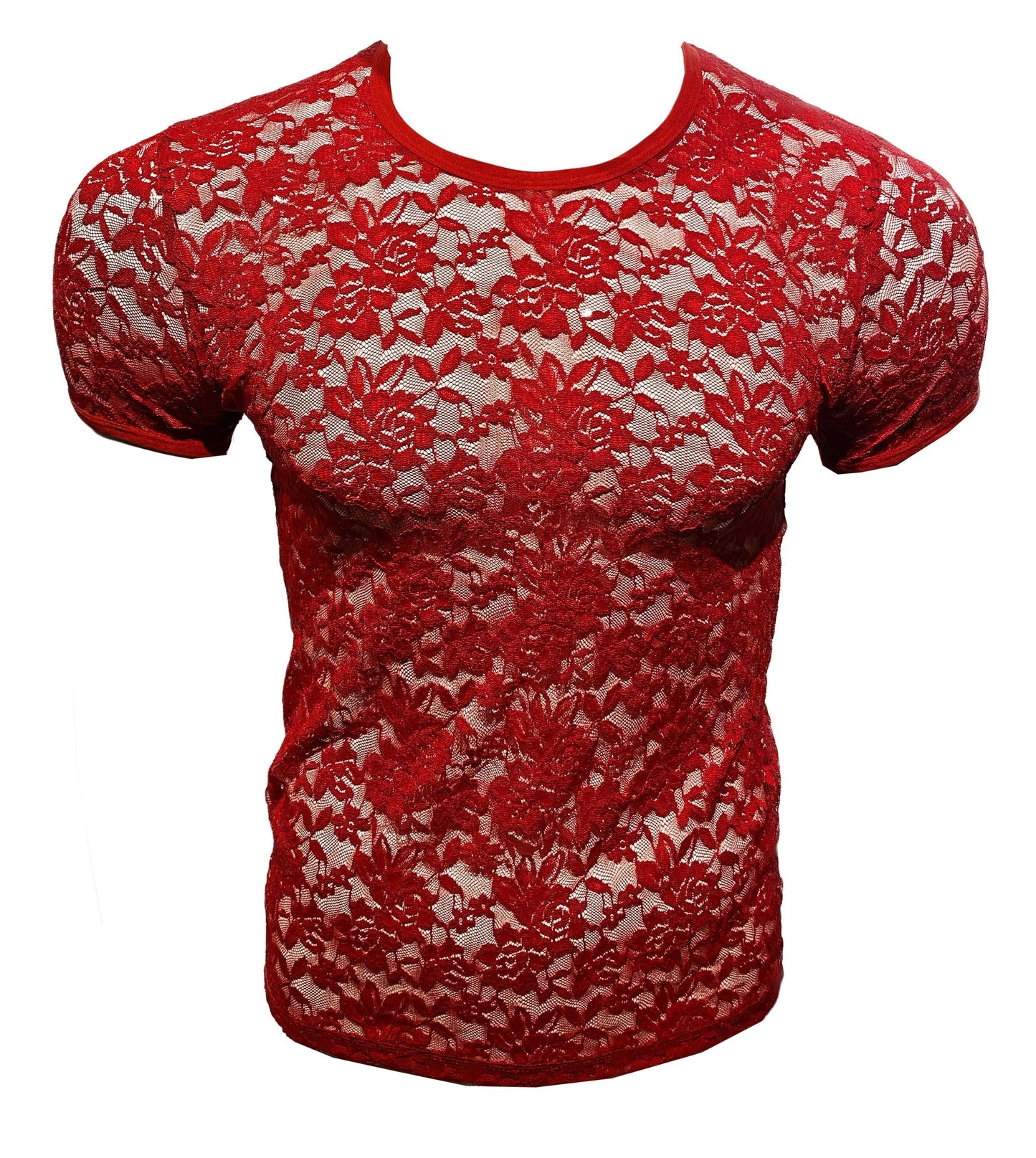 Knobs SF Lace Tee - Red