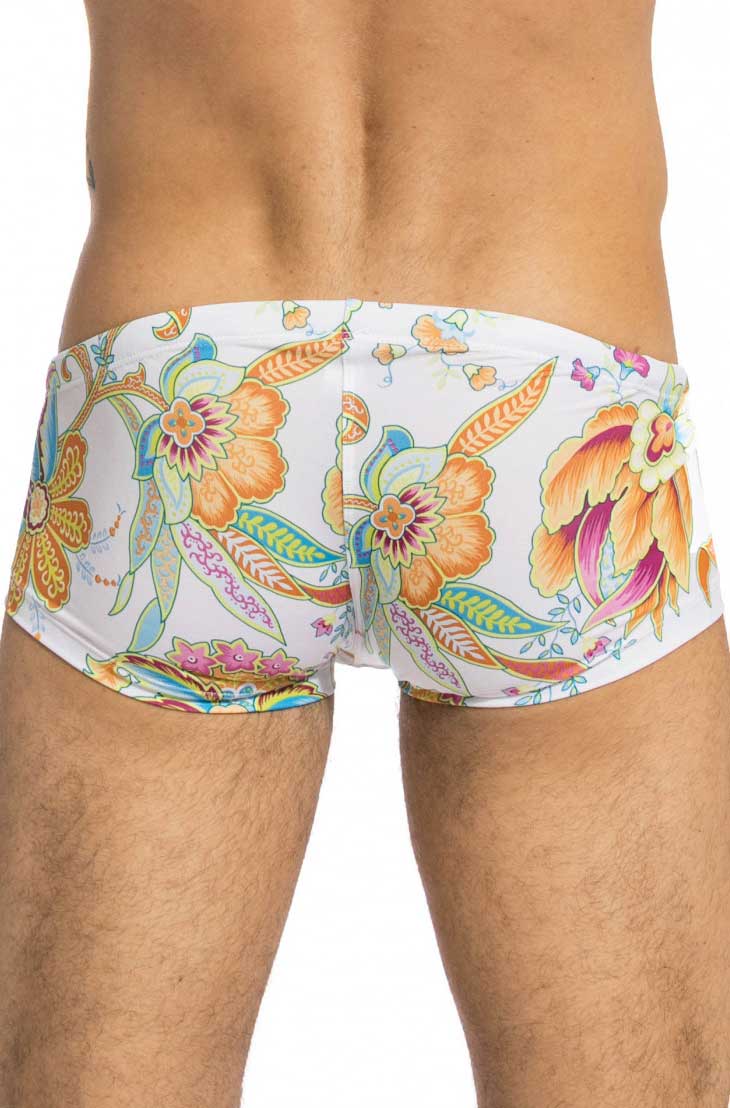 Maillot de bain shorty coupe carrée Hipster Pattaya Invisible L'Homme Polychrome BA202-PAT-LE2 Taille L