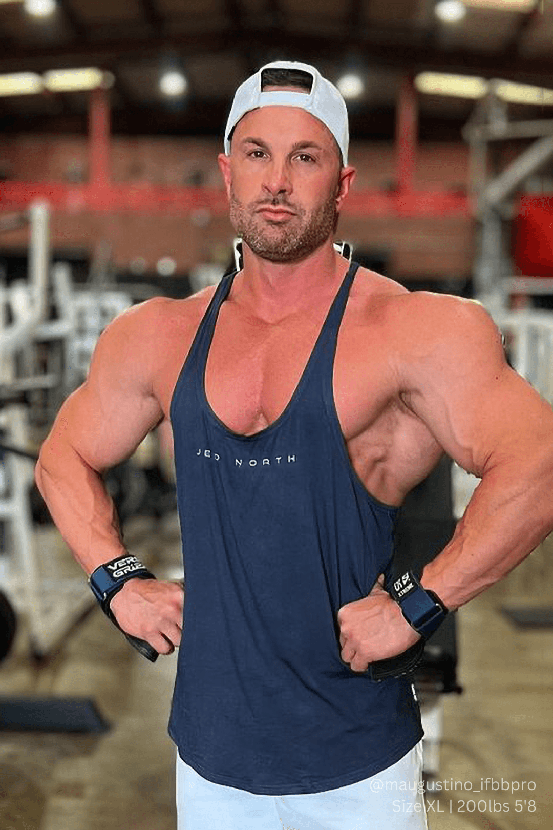 Jed North Men's Classic Bodybuilding Racerback Stringer - Navy