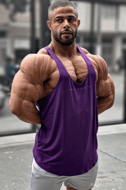 Jed North Men's Classic Bodybuilding Racerback Stringer - Violet