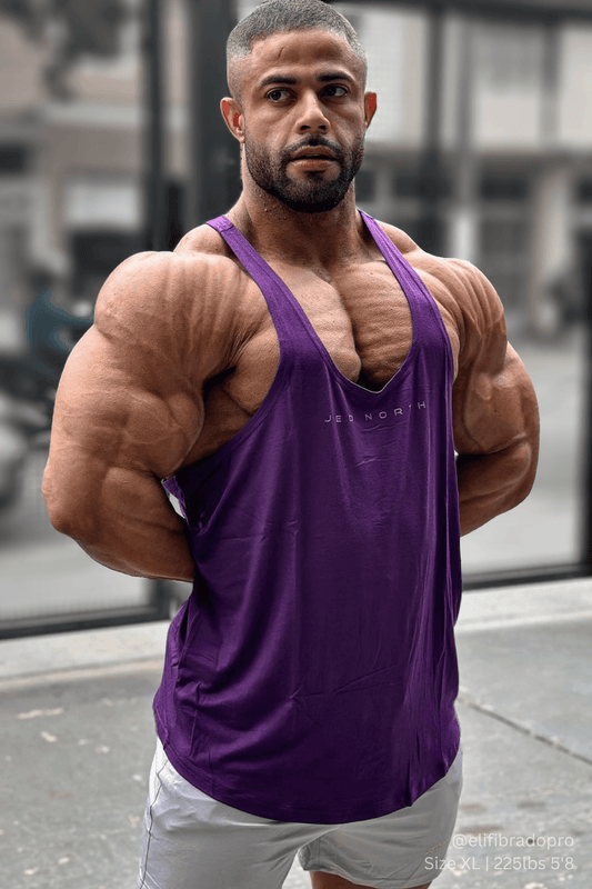 Jed North Men's Classic Bodybuilding Racerback Stringer - Violet