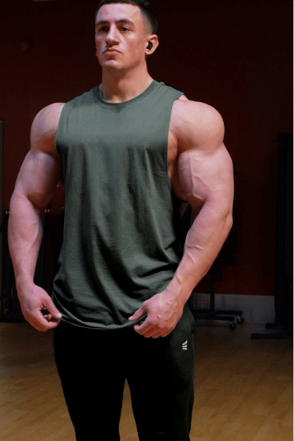 Jed North Men's Apollo Men's Sleeveless Training Tee - Moss Green