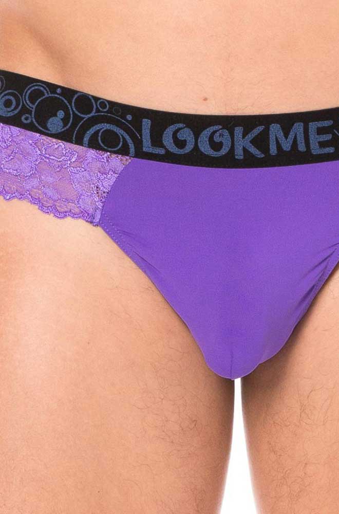 Lookme String en dentelle Violet 2006-57 Taille L