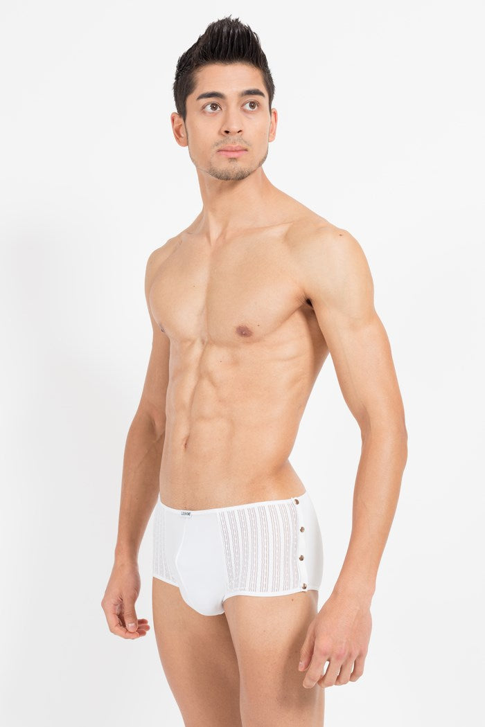 Lookme Agent Double 1 Mini Pants Boxer Brief Sous-vêtements Blanc 40-67 Taille M