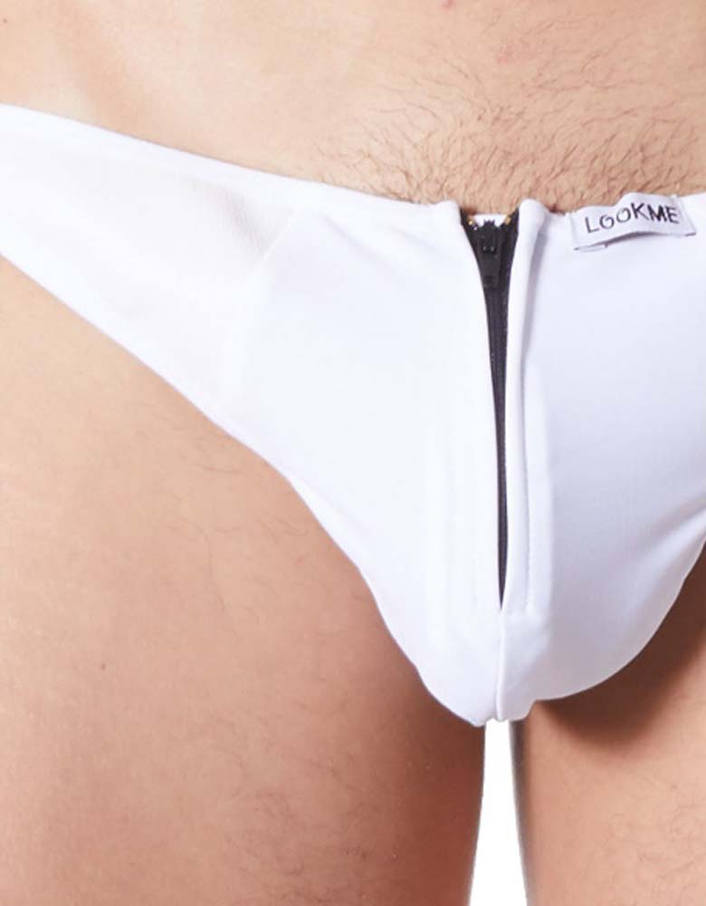 Lookme Cube String en maille à fermeture éclair Blanc 813-57 Taille S