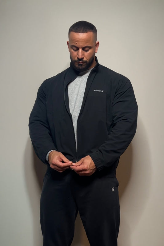 Jed North Men's Premium Athletic Training Jacket - Black