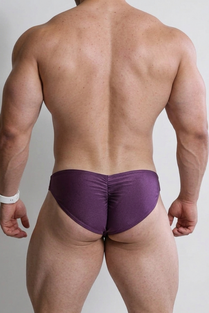 JJ Malibu Men's Dynamic Classic Scrunch-Butt Brief - Purple