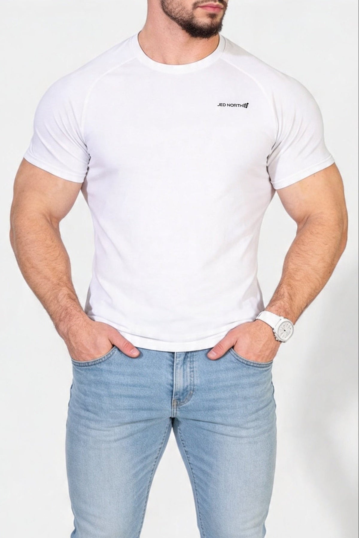 Jed North Men's Titan 2.0 Muscle-Fit T-Shirt - White