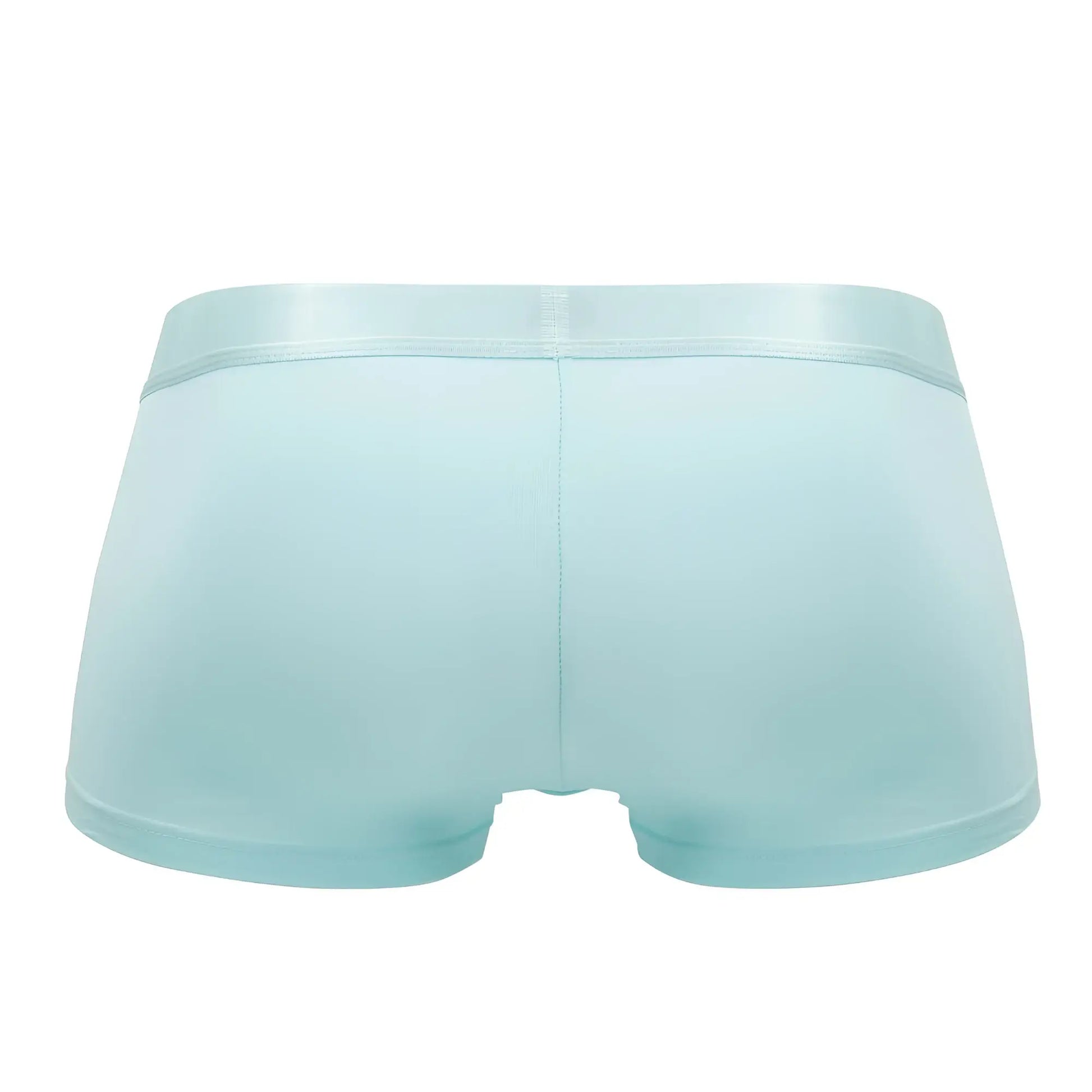 Male power 129-281 easy breezy mini short aqua cotton briefs with a smooth satin-like waistband