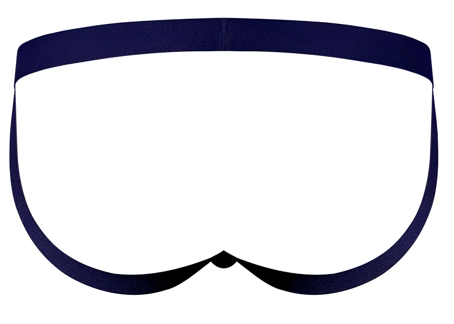 Navy blue cotton male power 386-291 love star jock briefs with supportive waistband and seamless design purple ring