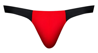 Male power 442-300 hot mesh bong thong in black and red with smooth, form-fitting design shown from the back side