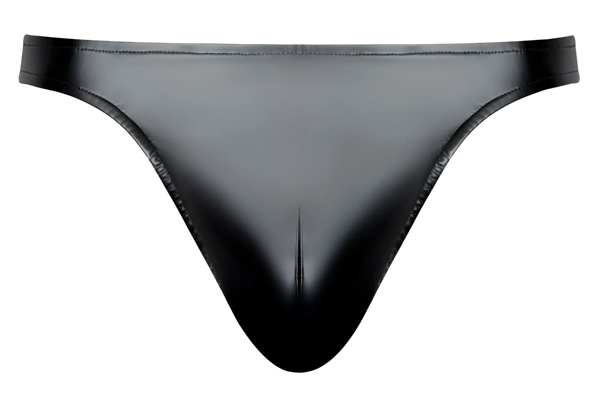 Black glossy latex thong male power 442-301 liquid onyx 2.0 bong thong in black with sleek form-fitting design