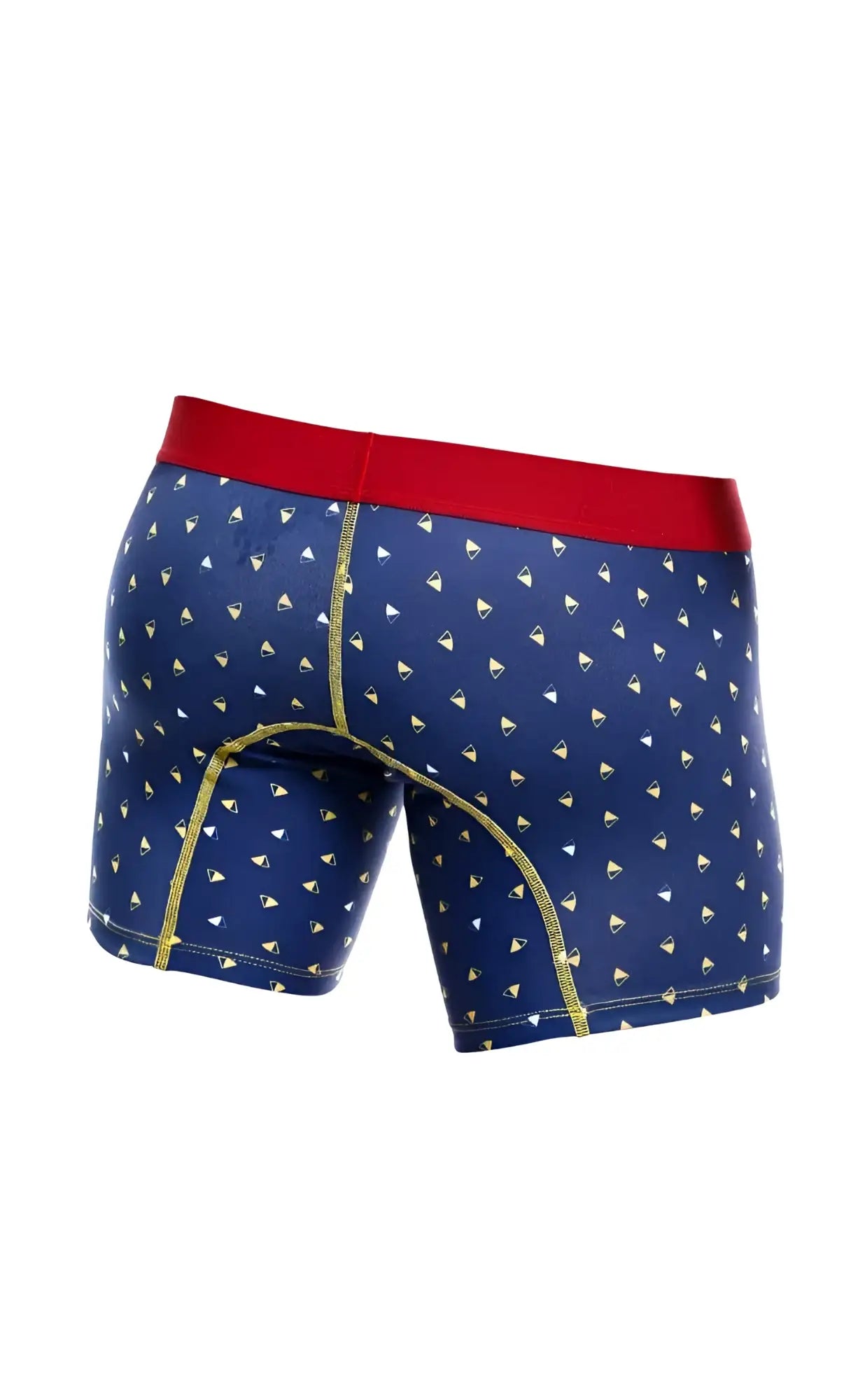 Malebasics 3-pack boxer brief marine in blue with red waistband gold-trimmed seams and white sailboat pattern