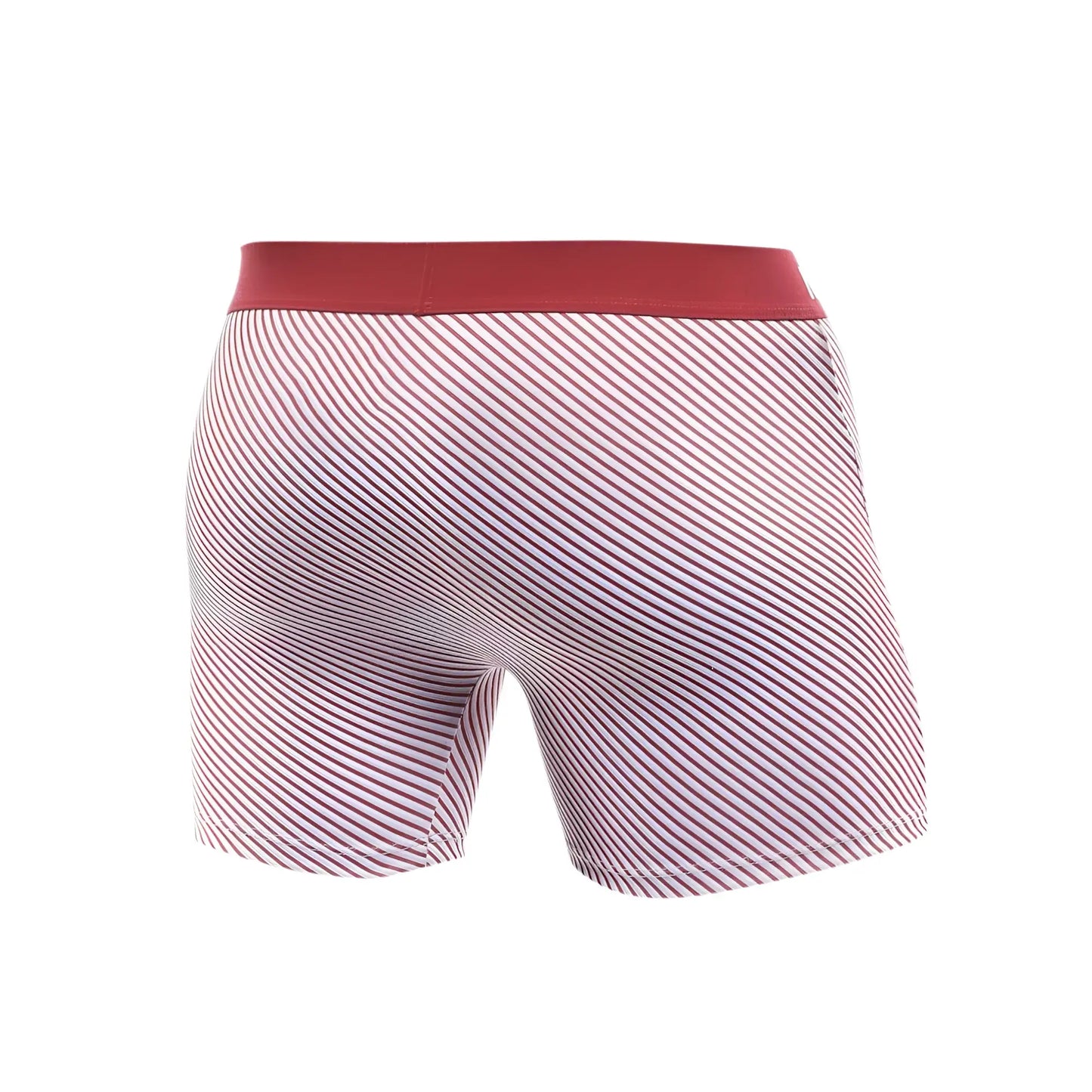 MaleBasics 3-Pack boxer brief prints featuring red and white striped boxer briefs with a solid red waistband