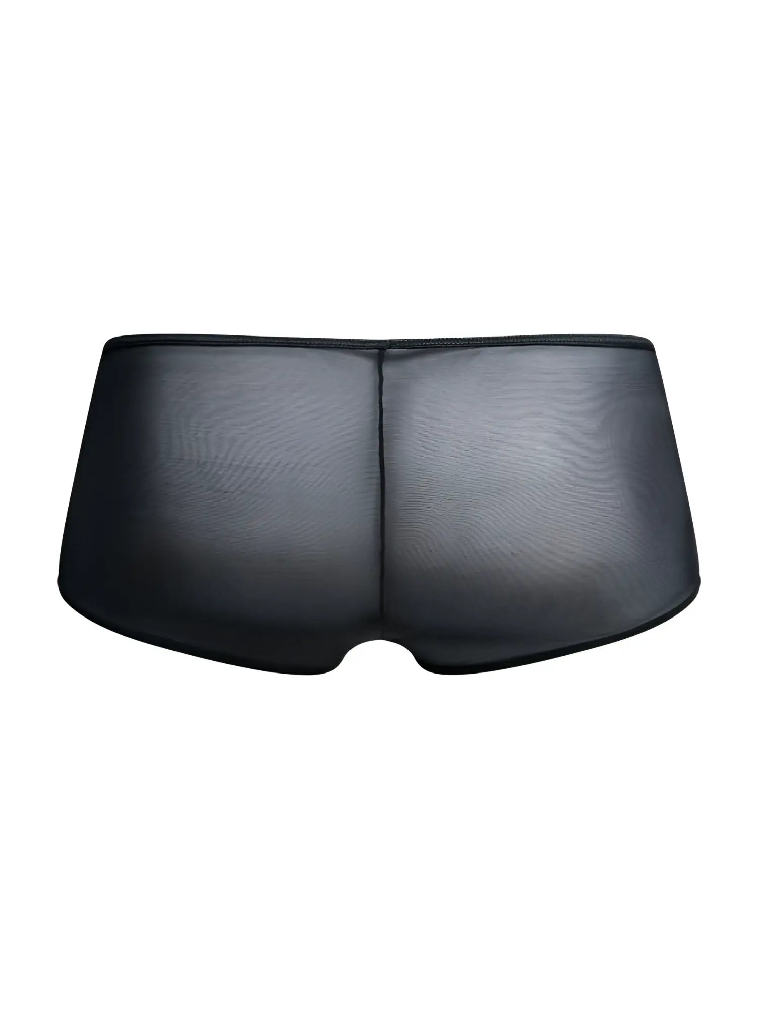 Malebasics mbl83 loop cheeky trunks black sheer mesh briefs with smooth textured front and central seam